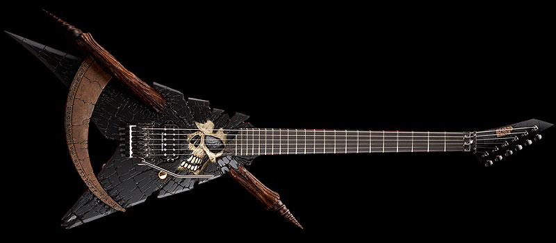 Illustration for article titled The $22k Official Monster Hunter Guitar Looks Genuinely Dangerous